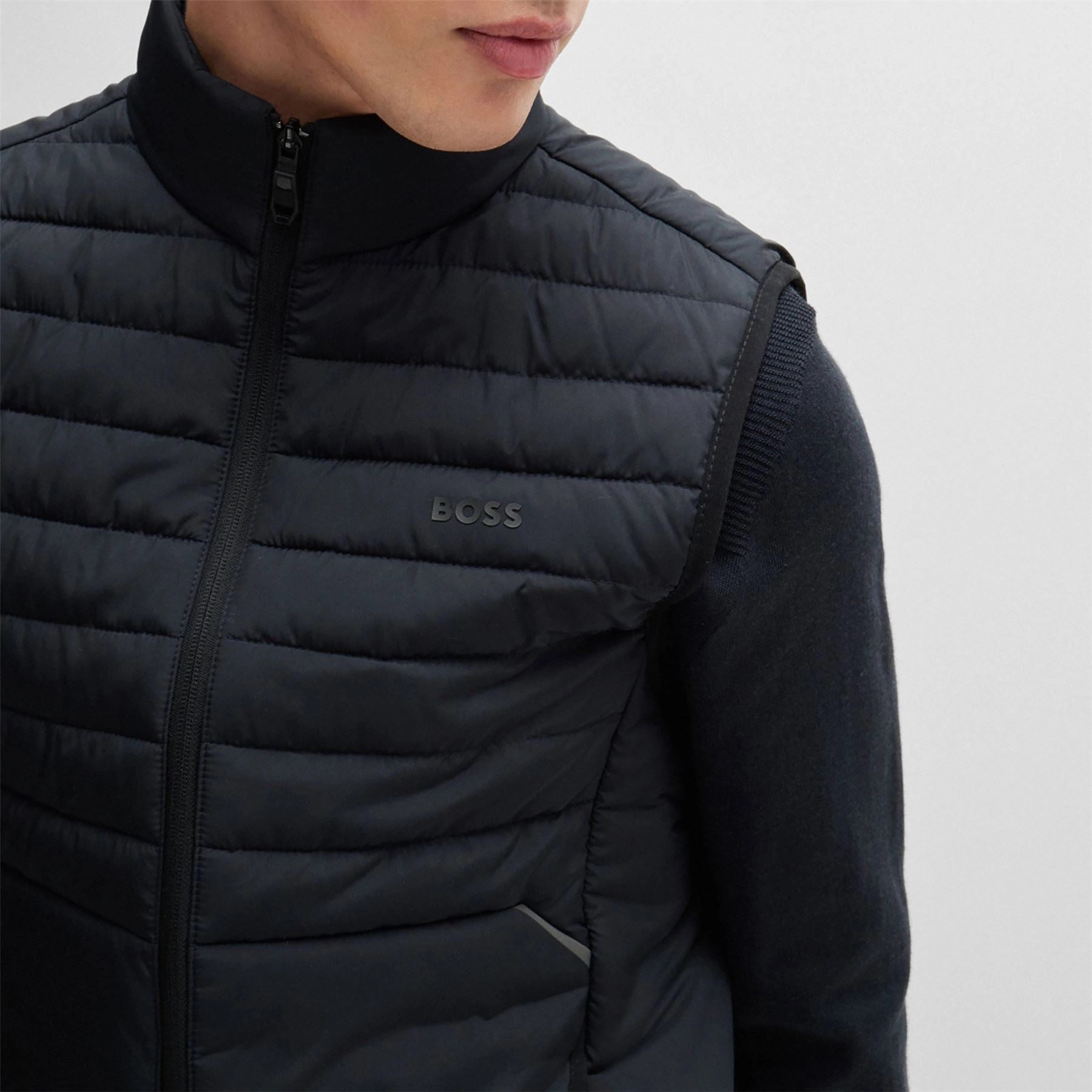 Thor 2 Full Zip Gilet Dark Blue Boss Men's Fashion