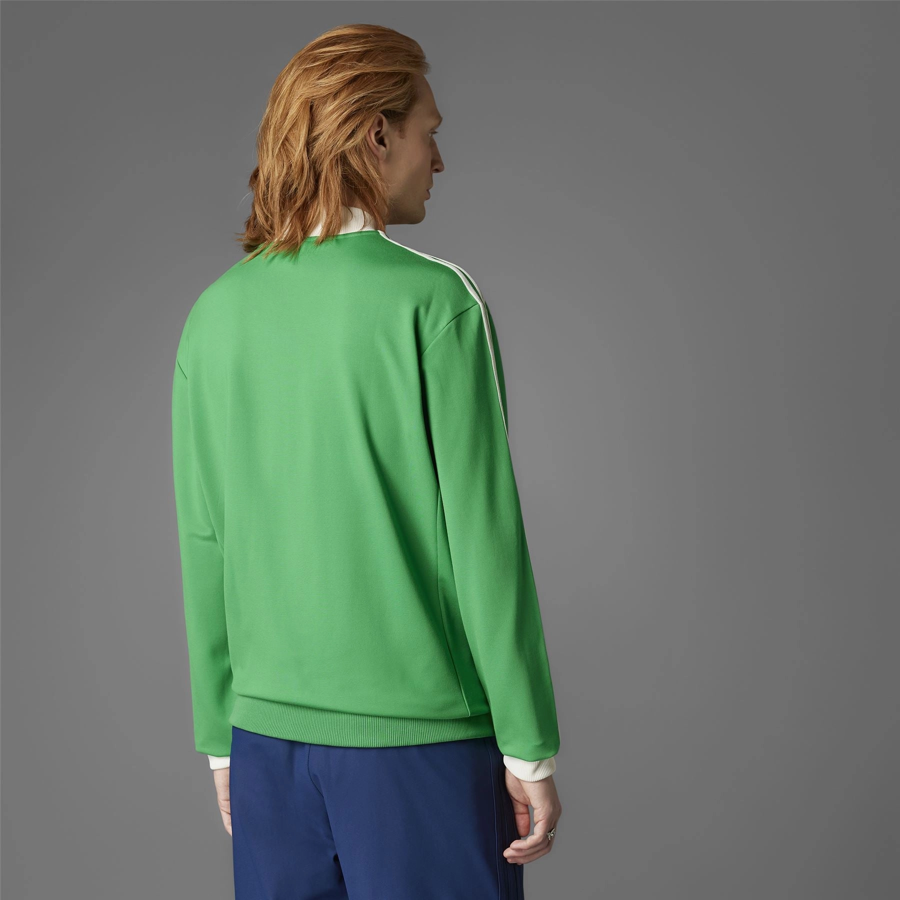 Three Stripes Quarter Zip Green Adidas Men's Apparel