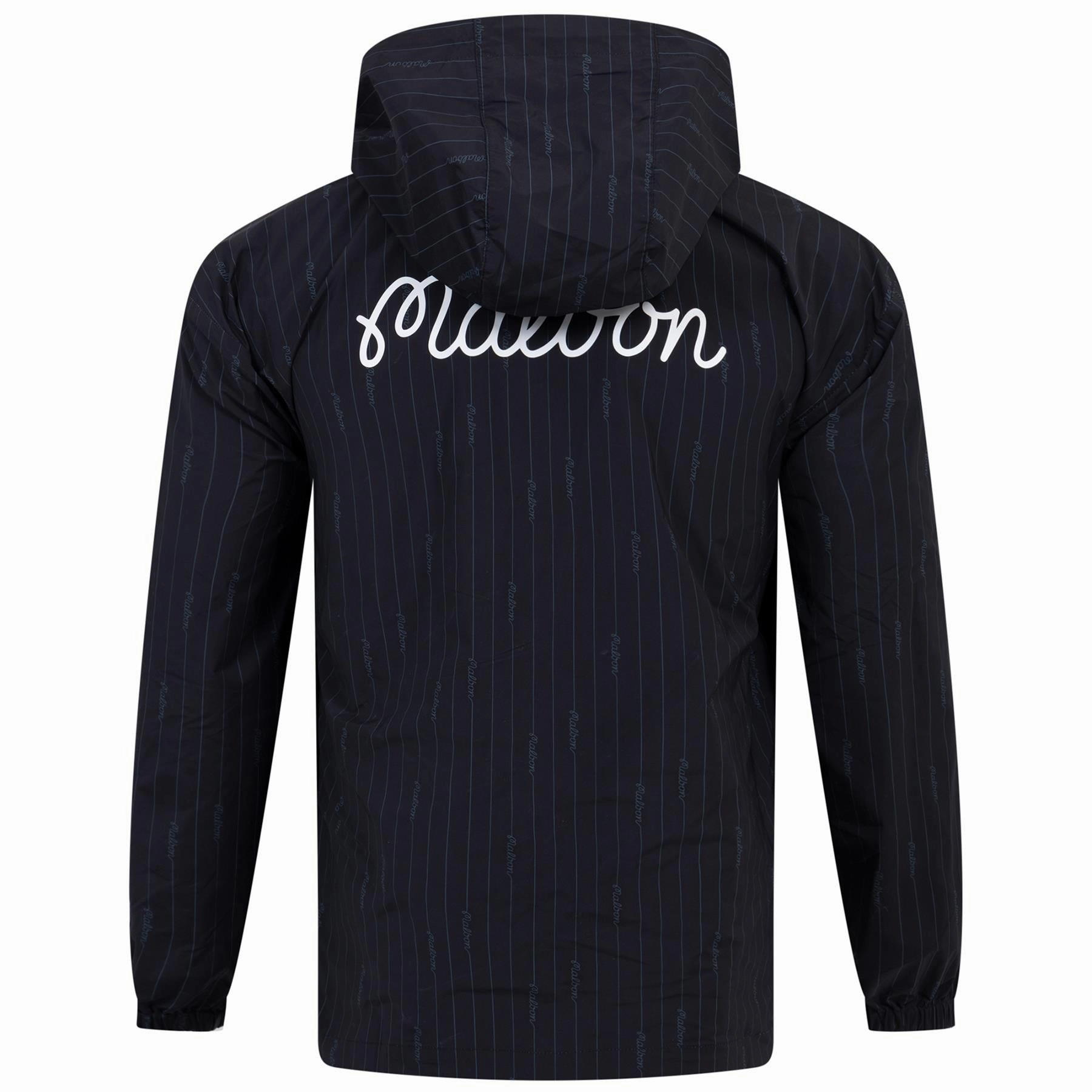Tiger Buckets Nylon Anorak Black/Cool Grey Malbon Men's Golf Lifestyle Wear
