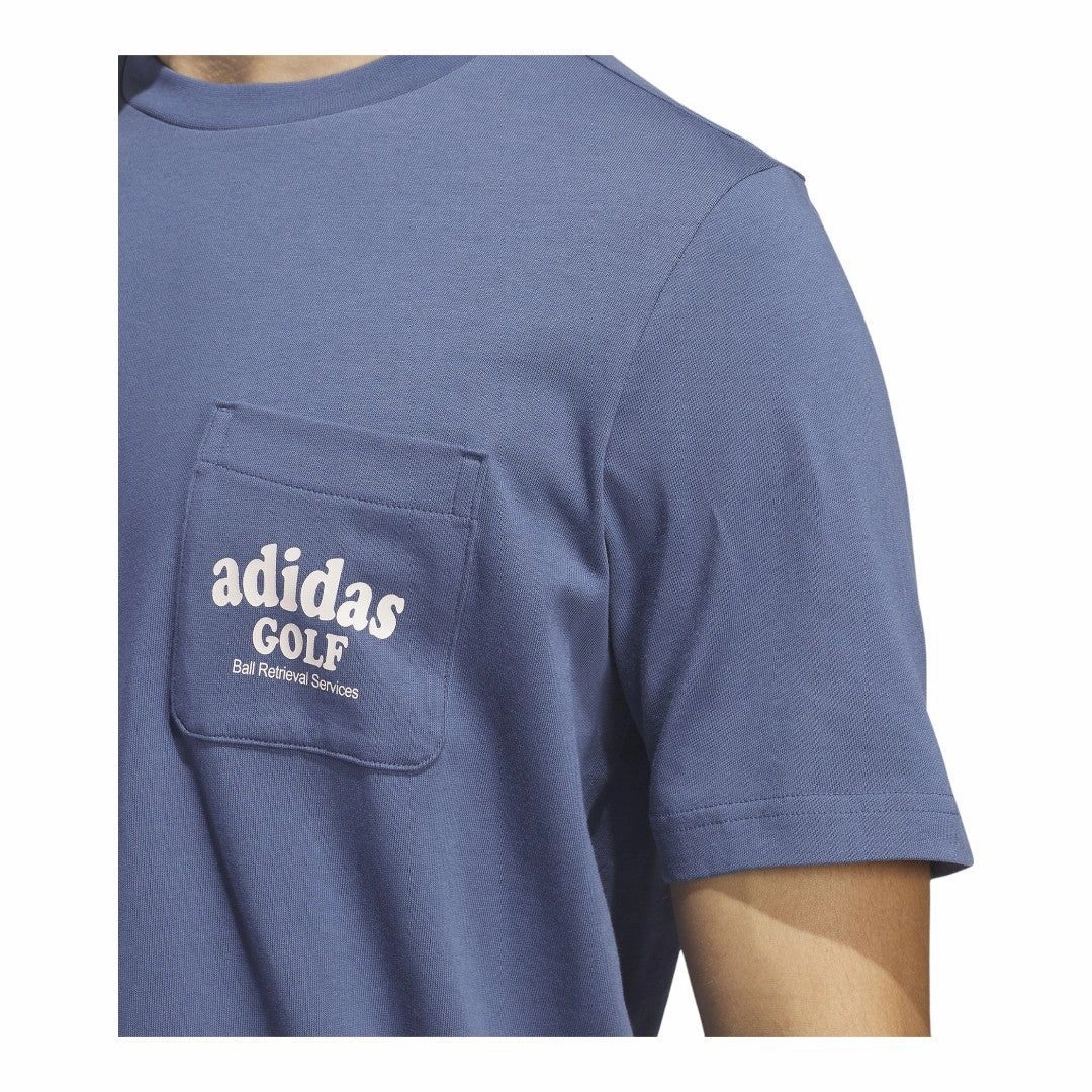 men's sleeveless jacket, casual clothing, streetwear vibe adidas Ball Retrieval Graphic Pocket Golf Tee IN6350