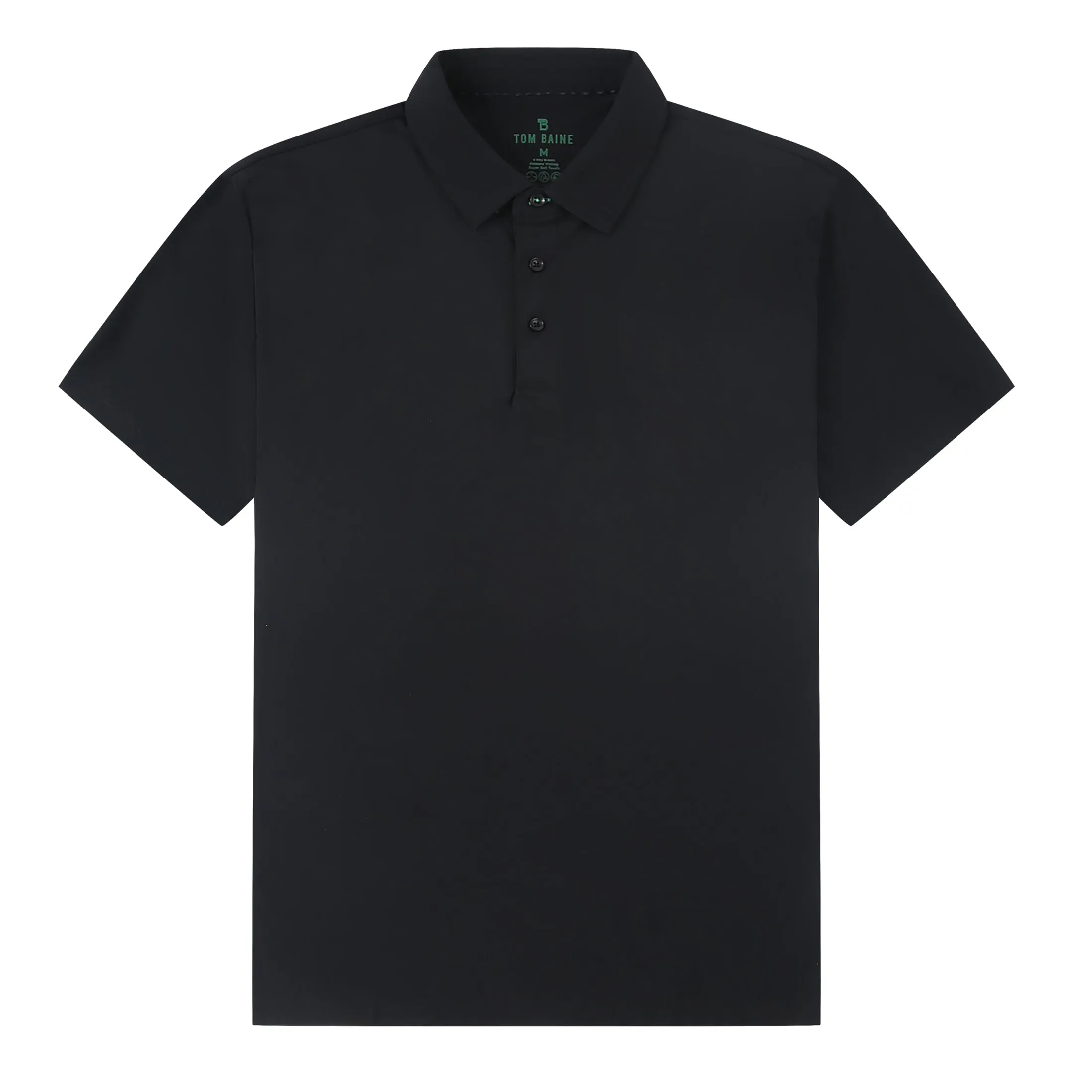Tom Baine Men's Performance Stretch Solid Short Sleeve Polo ecco Shoes