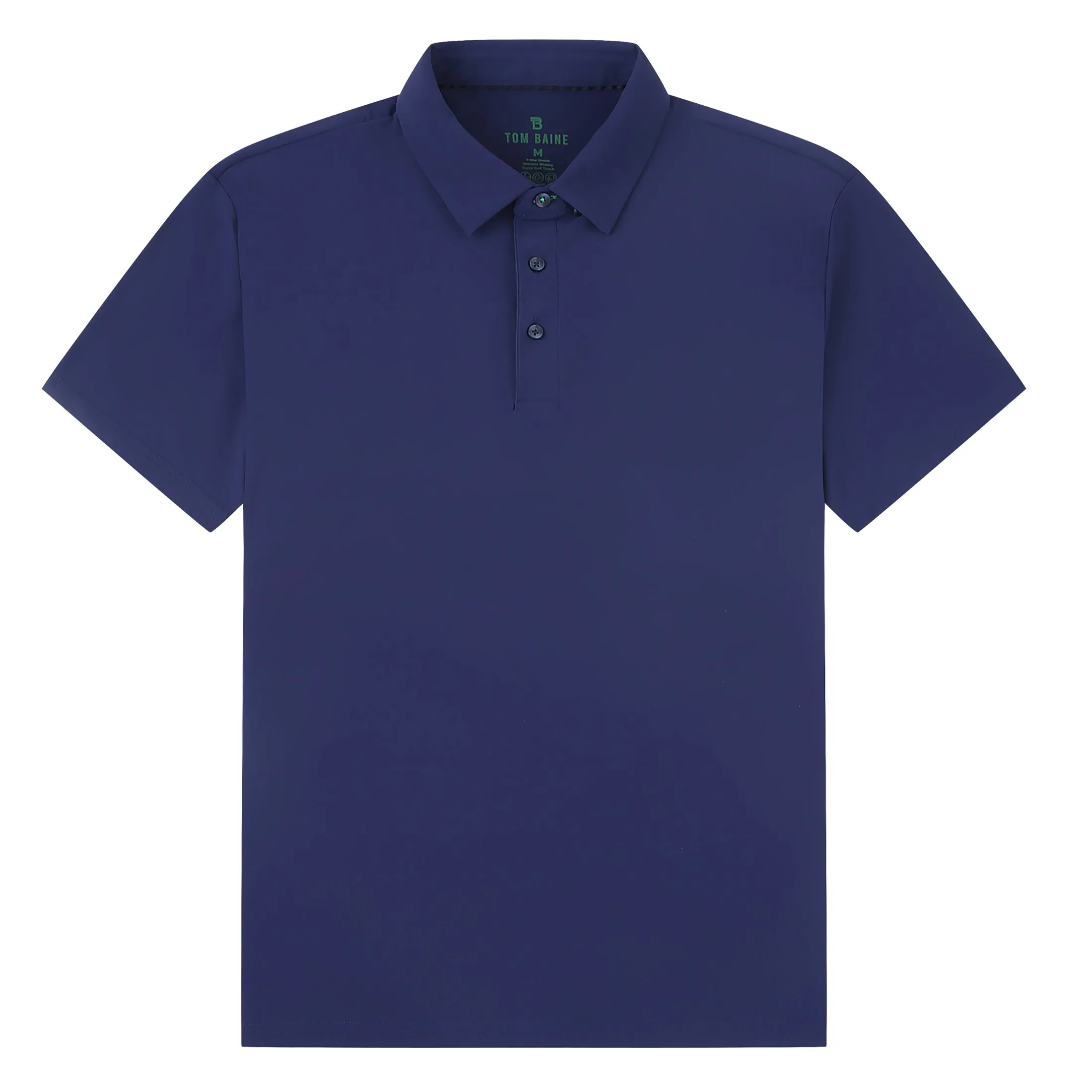 Tom Baine Men's Performance Stretch Solid Short Sleeve Polo ecco Shoes