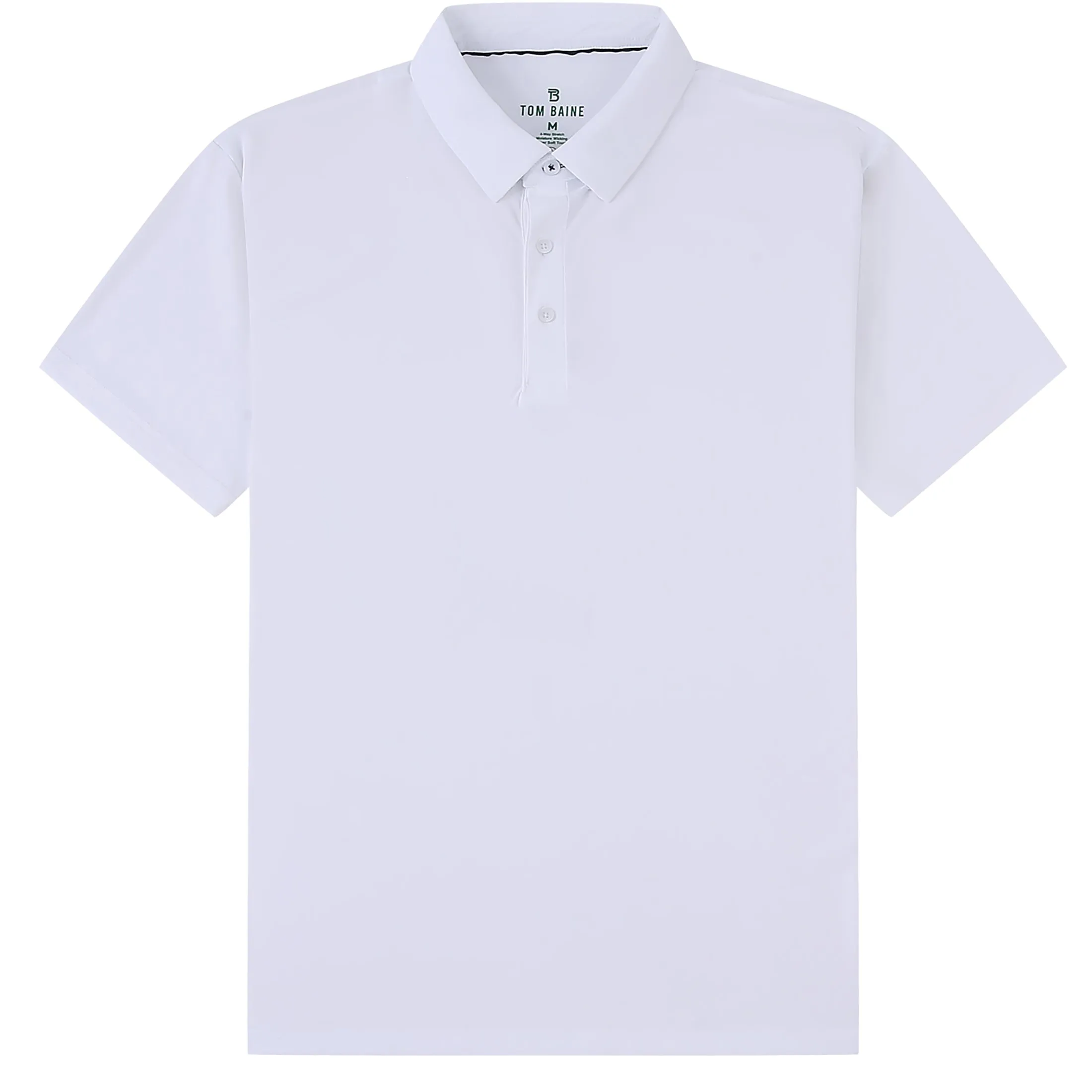 Tom Baine Men's Performance Stretch Solid Short Sleeve Polo ecco Shoes