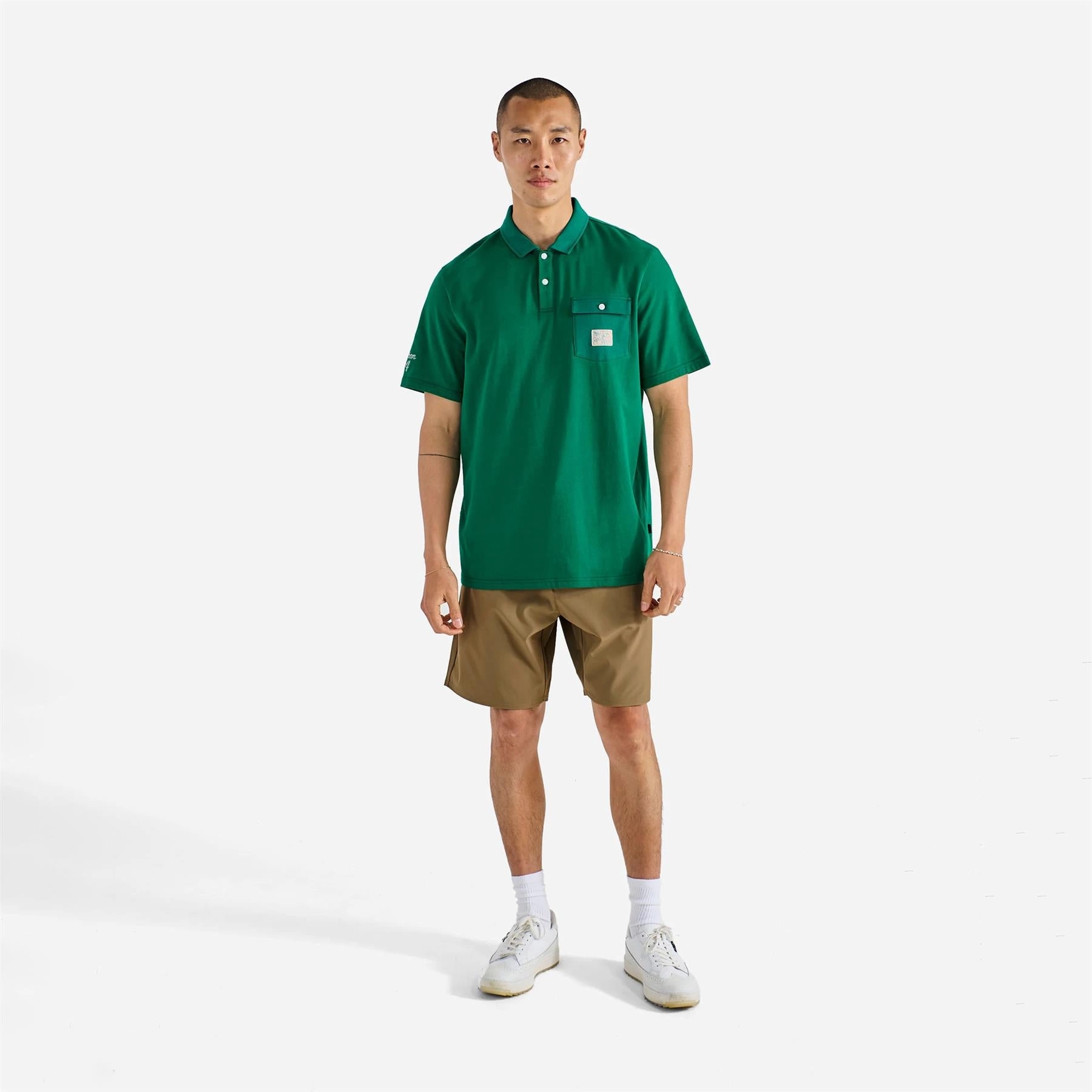 Tonino Hybrid Solid Shorts Dark Khaki Malbon mens golf lifestyle wear