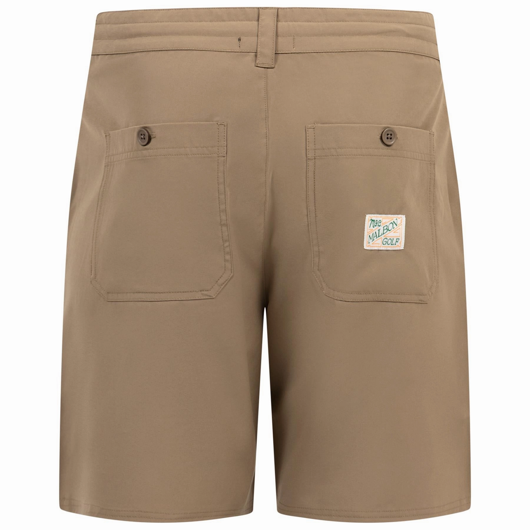 Tonino Hybrid Solid Shorts Dark Khaki Malbon Men's Golf Lifestyle Wear