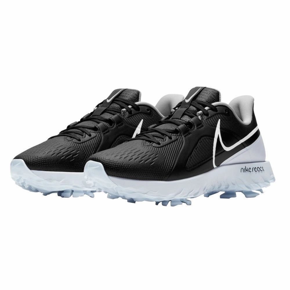 Nike React Infinity Pro Golf Shoes Black/White/Metallic Platinum- FW20 Men Breathable Uppers, Bold Color Shoes