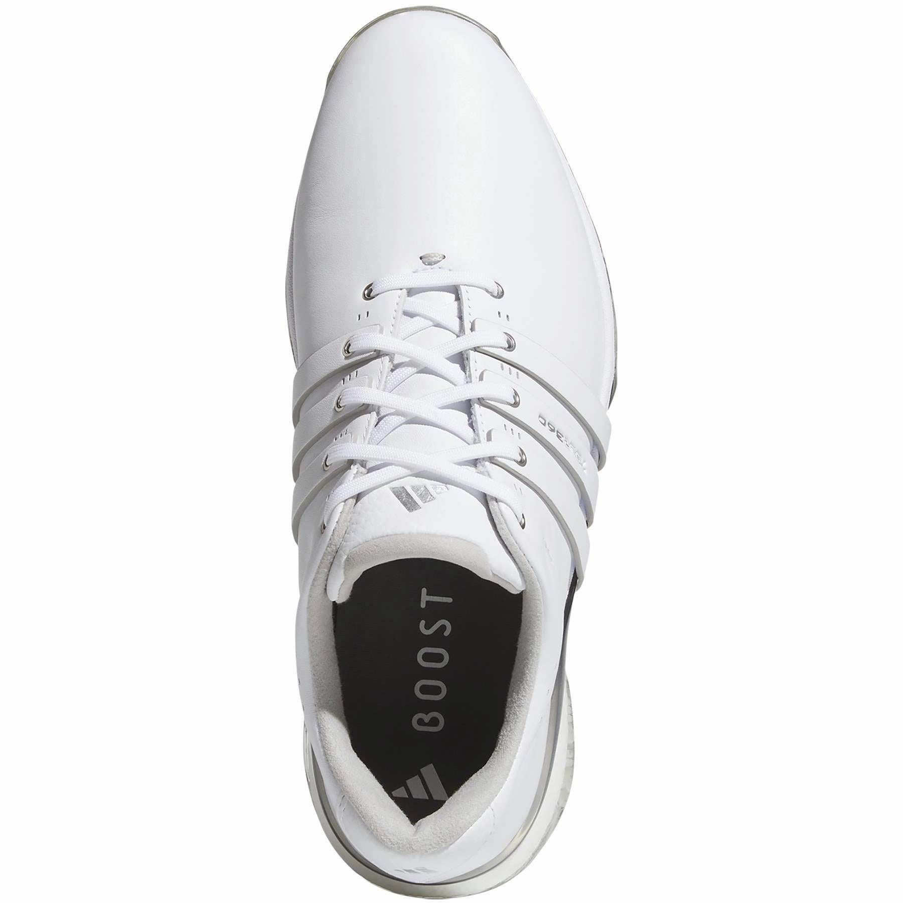 Tour360 25 Spikeless Golf Shoes White/Silver Adidas Men's Sportswear