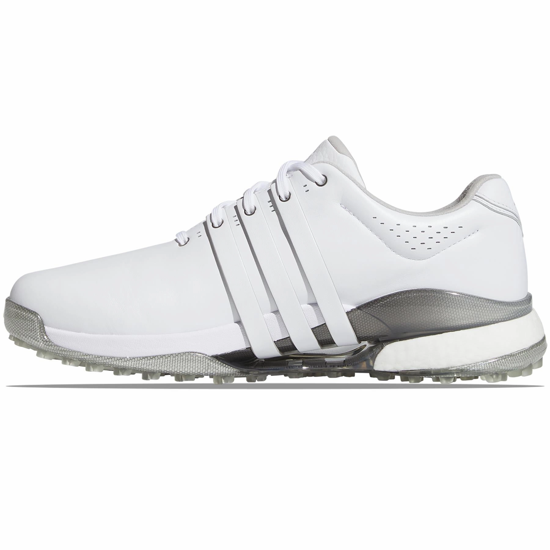 Tour360 25 Spikeless Golf Shoes White/Silver Adidas Men's Sportswear