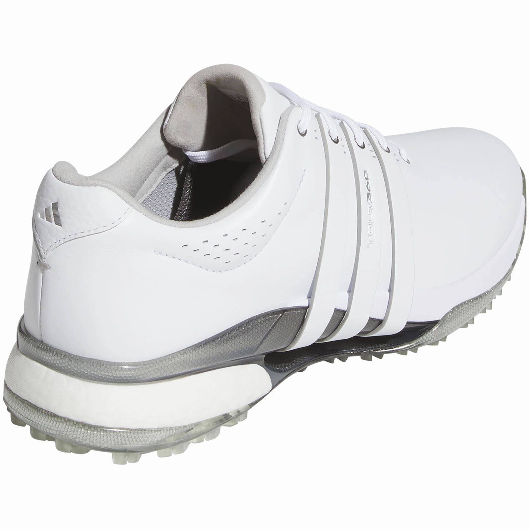 Tour360 25 Spikeless Golf Shoes White/Silver Adidas Men's Sportswear