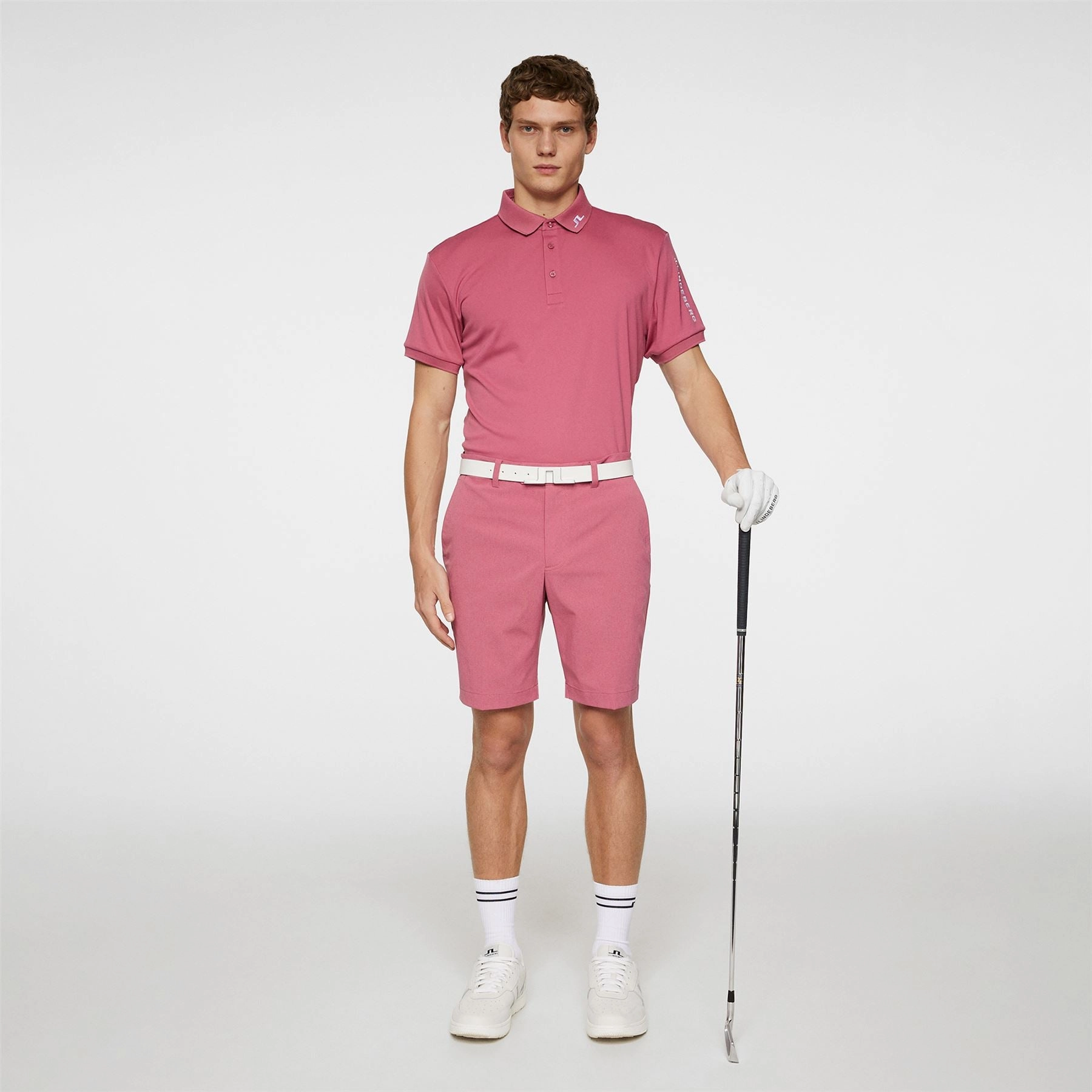 Tour Tech Polo Rose Wine J.Lindeberg Golfwear for Men