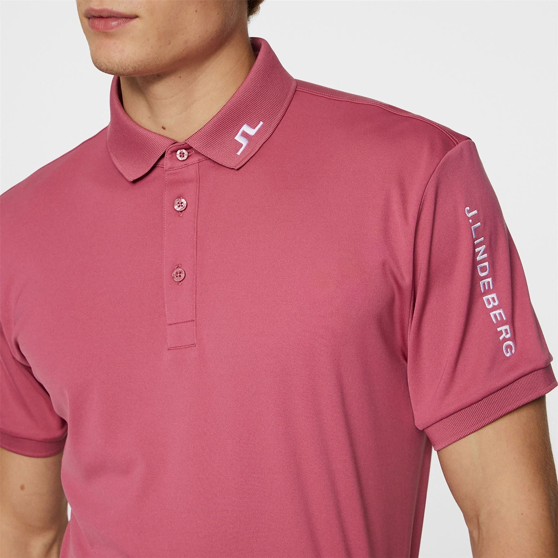 Tour Tech Polo Rose Wine J.Lindeberg Golfwear for Men