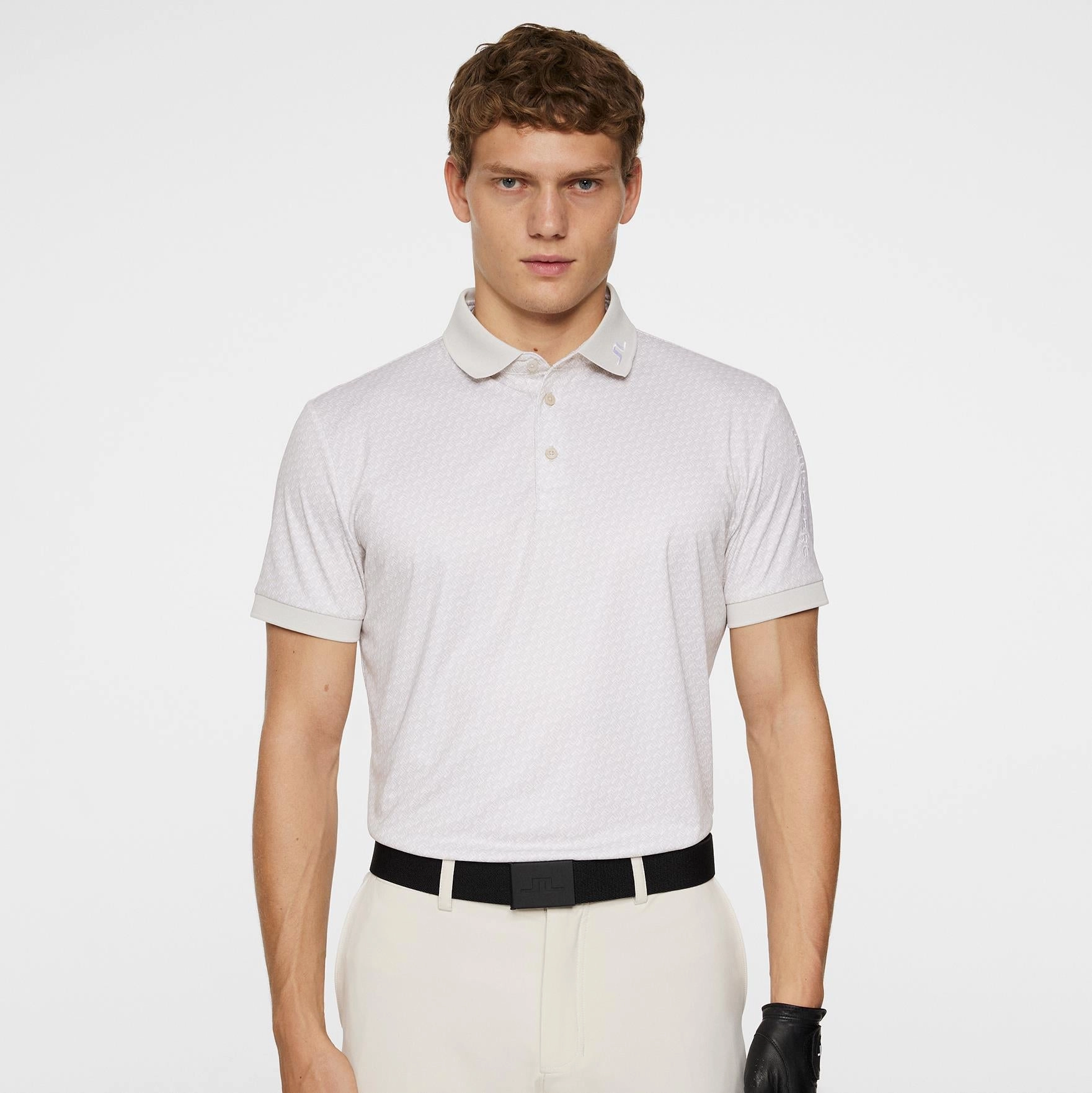 Tour Tech Print Polo Shadow Bridge Moonbeam Premium J.Lindeberg menswear
