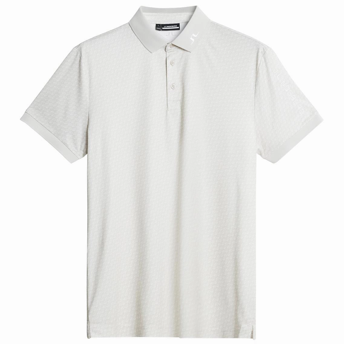 Tour Tech Print Polo Shadow Bridge Moonbeam J.Lindeberg Golfwear for Men