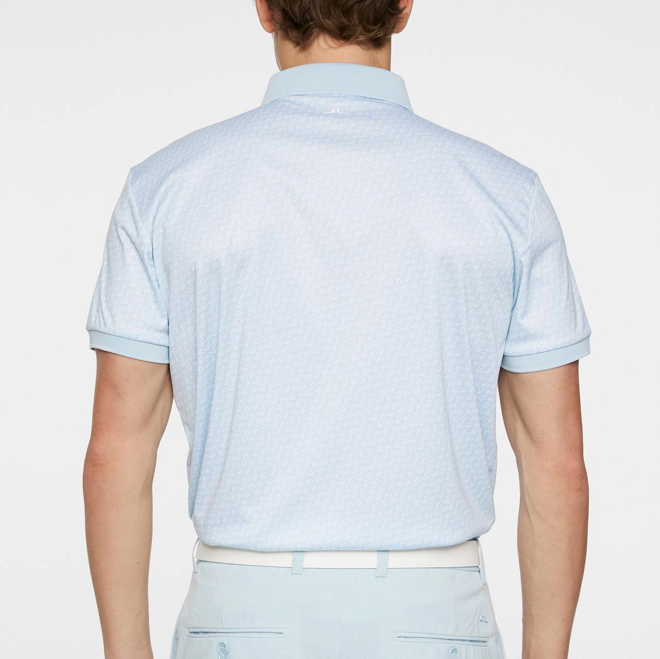 Tour Tech Print Polo Shadow Bridge Winter Sky J.Lindeberg Golfwear for Men