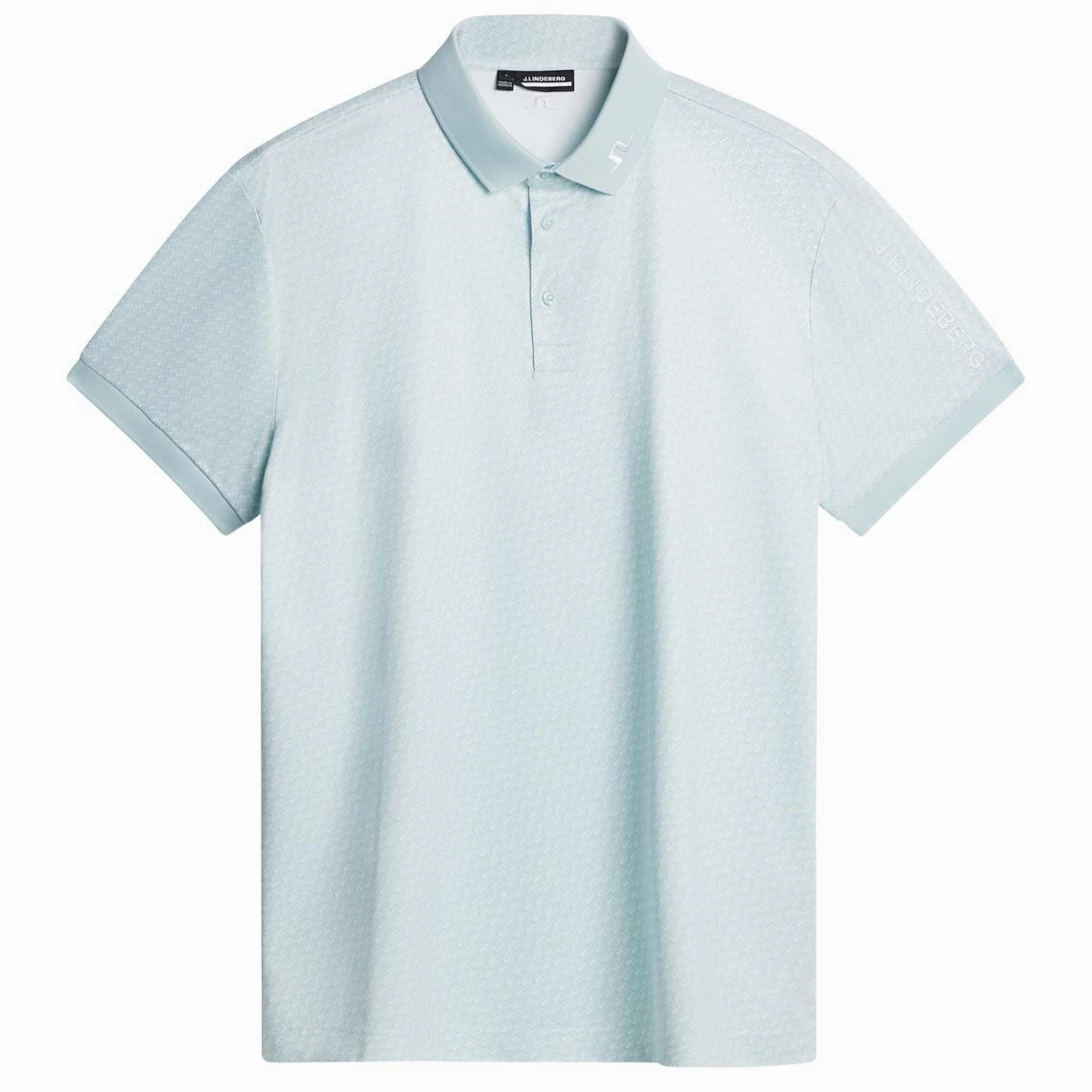 Tour Tech Print Polo Shadow Bridge Winter Sky J.Lindeberg Golfwear for Men