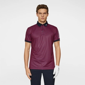 Tour Tech Print Polo Tour Geo Navy Premium J.Lindeberg menswear