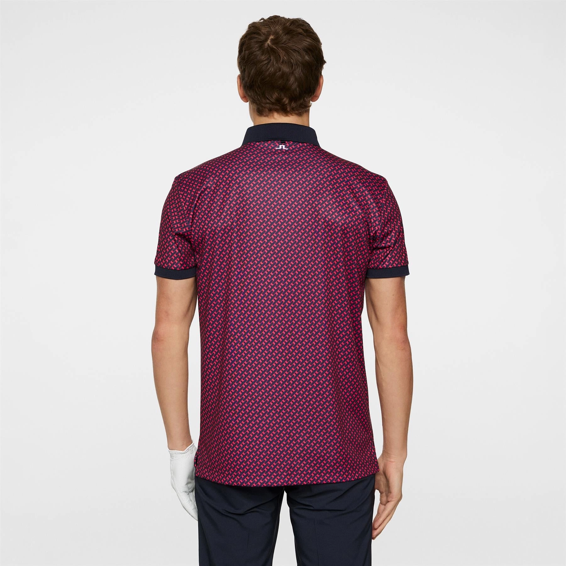 Tour Tech Print Polo Tour Geo Navy J.Lindeberg Golfwear for Men