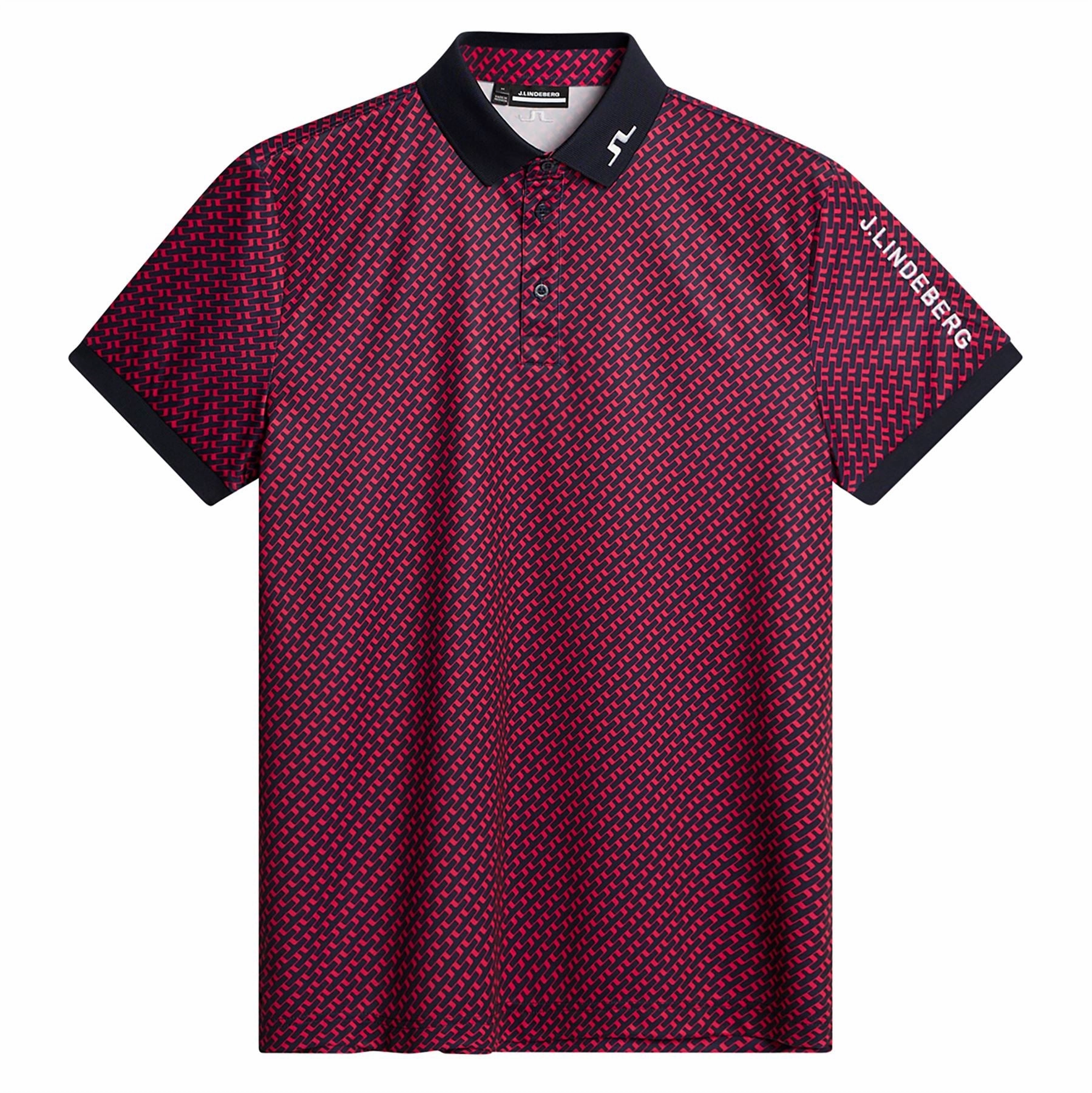 Tour Tech Print Polo Tour Geo Navy J.Lindeberg Golfwear for Men