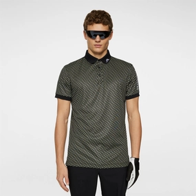 Tour Tech Print Polo Tour Geo Olive Premium J.Lindeberg menswear