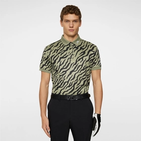 Tour Tech Print Polo Tour Tiger Olive Premium J.Lindeberg menswear