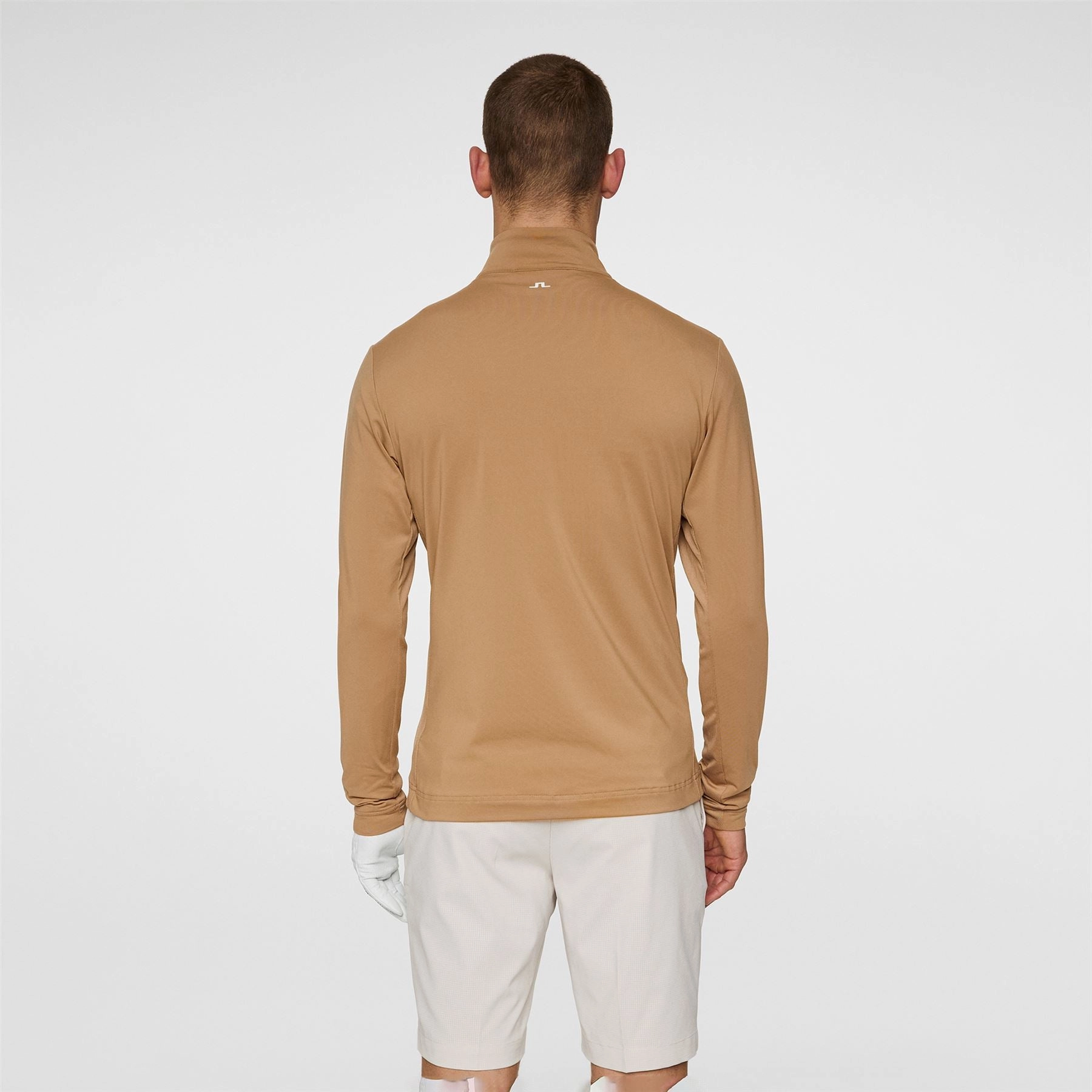 Tour Tech Quarter Zip Mid Layer Tigers Eye J.Lindeberg Golfwear for Men