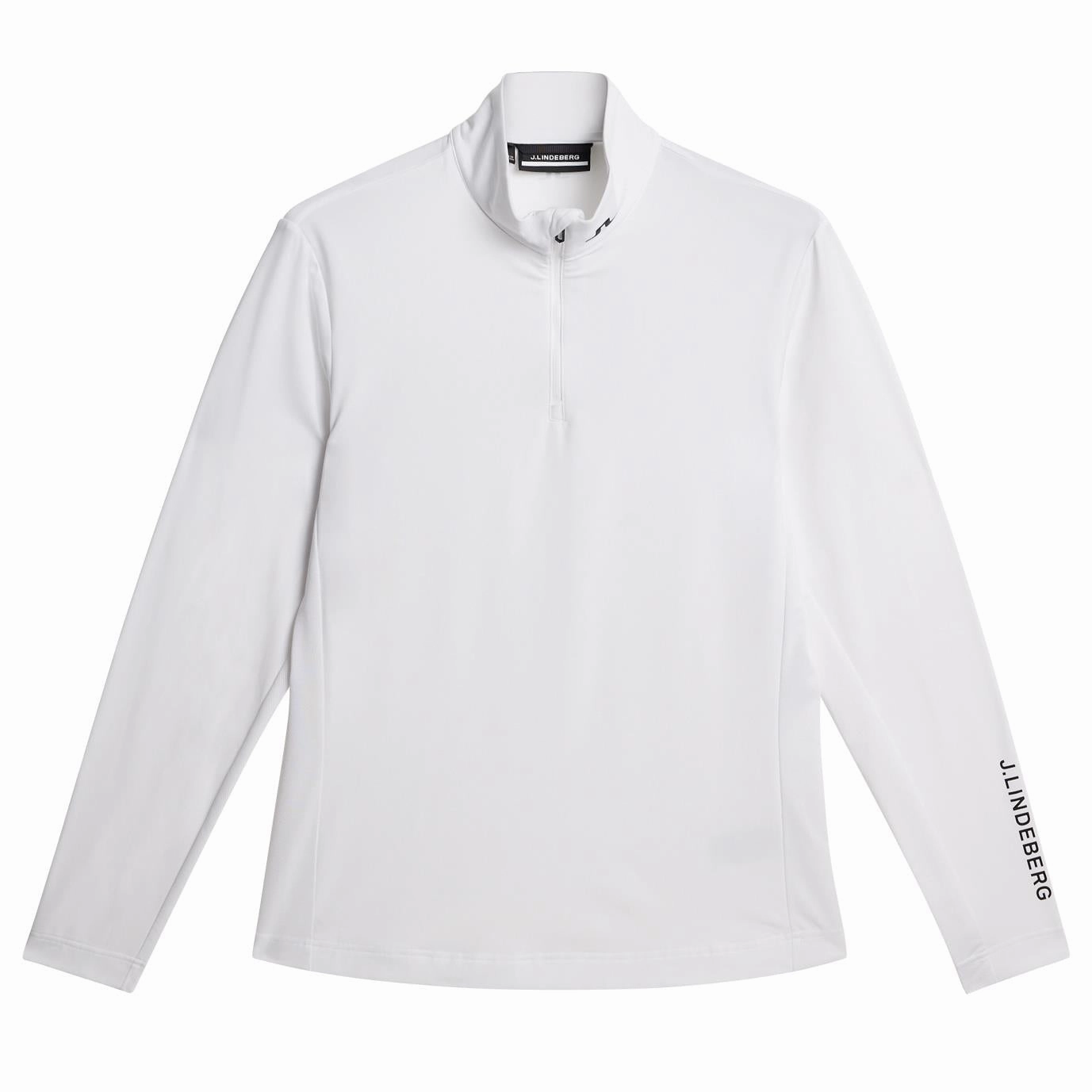 Tour Tech Quarter Zip Mid Layer White J.Lindeberg Golfwear for Men