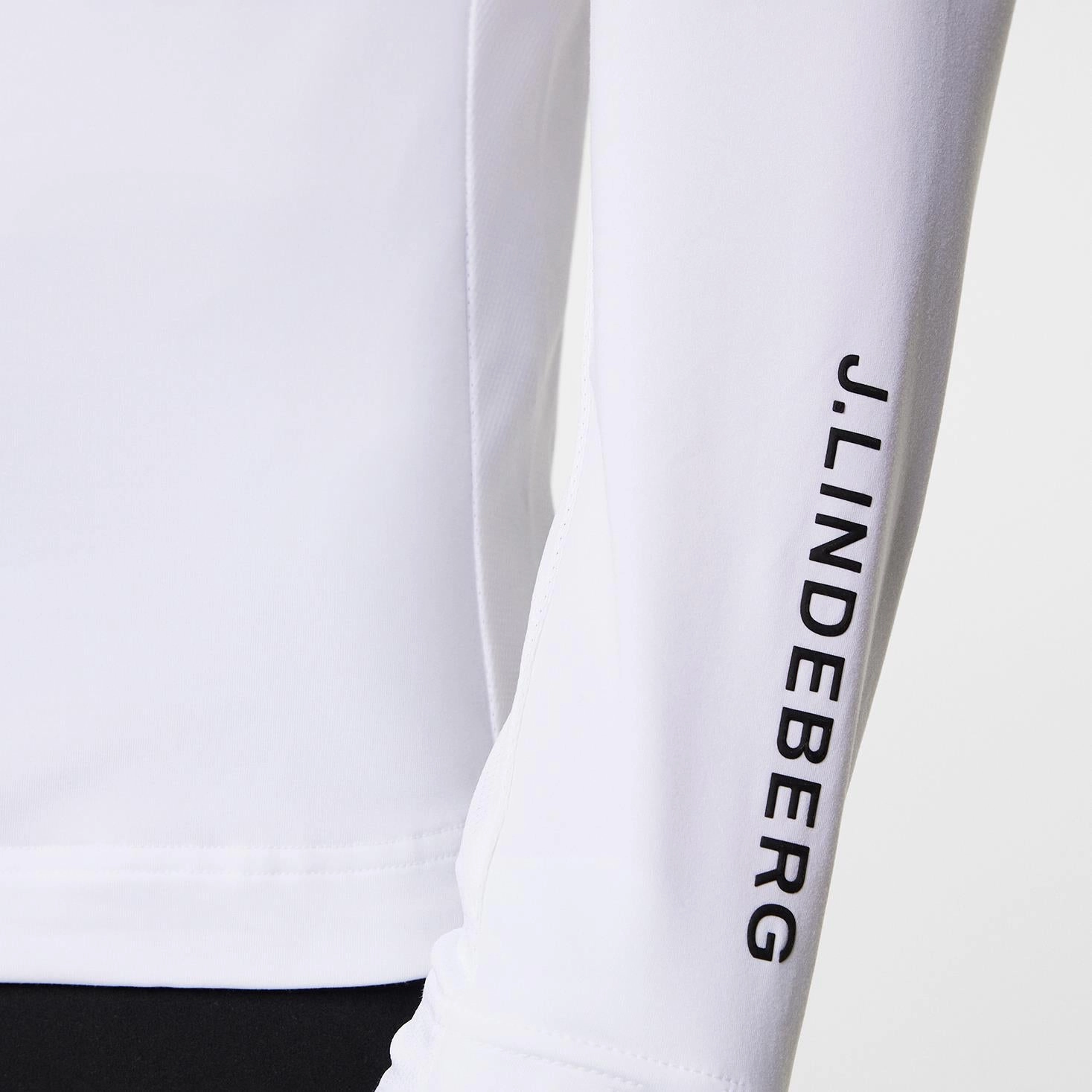 Tour Tech Quarter Zip Mid Layer White J.Lindeberg Golfwear for Men