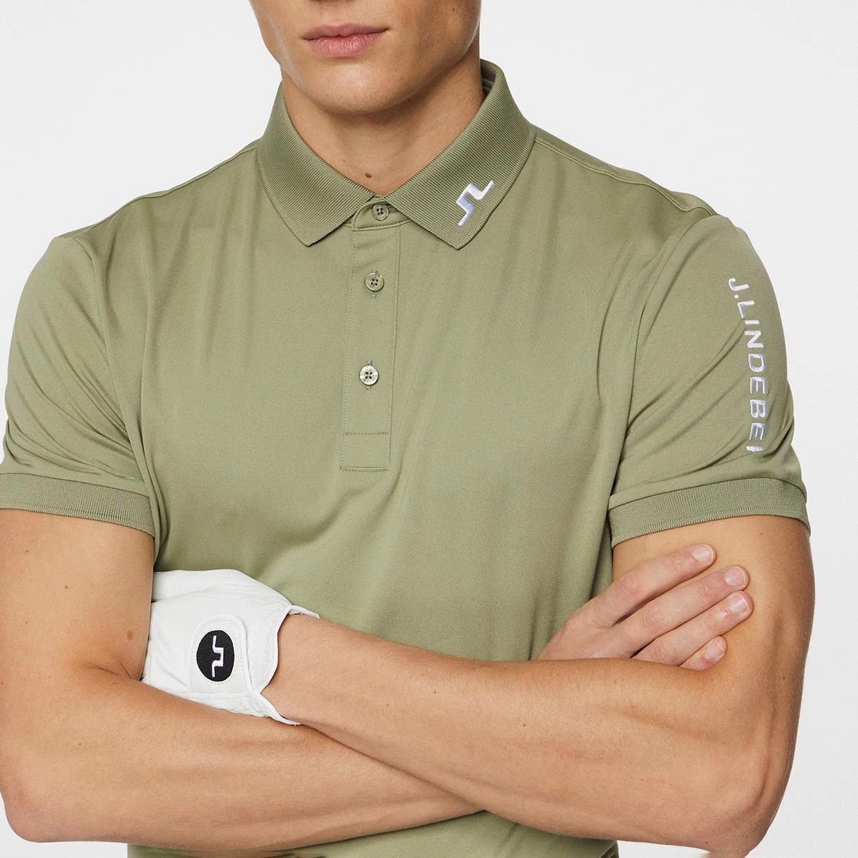 Tour Tech Regular Fit Polo Oil Green J.Lindeberg Golfwear for Men