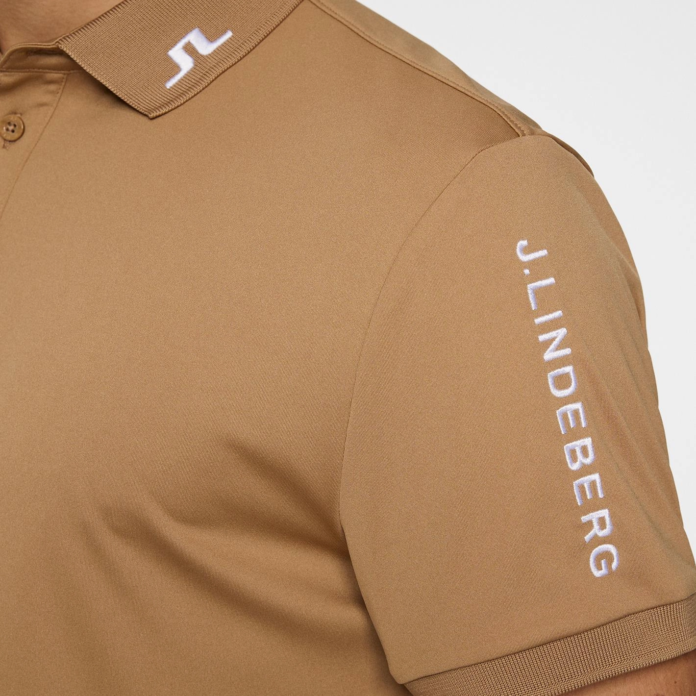 Tour Tech Regular Fit Polo Tigers Eye J.Lindeberg Golfwear for Men
