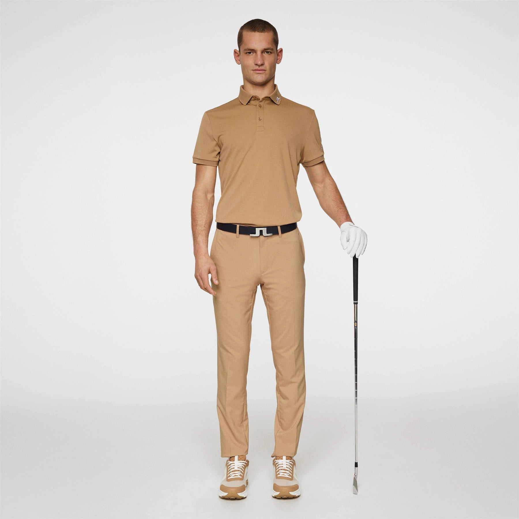 Tour Tech Regular Fit Polo Tigers Eye J.Lindeberg Golfwear for Men