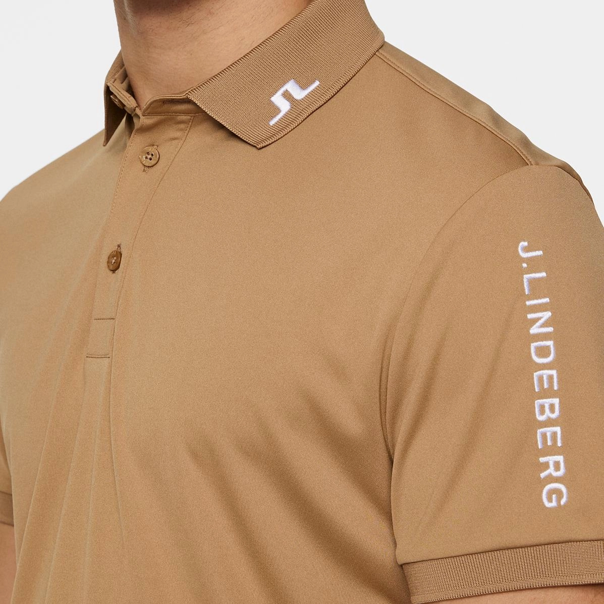 Tour Tech Regular Fit Polo Tigers Eye J.Lindeberg Golfwear for Men