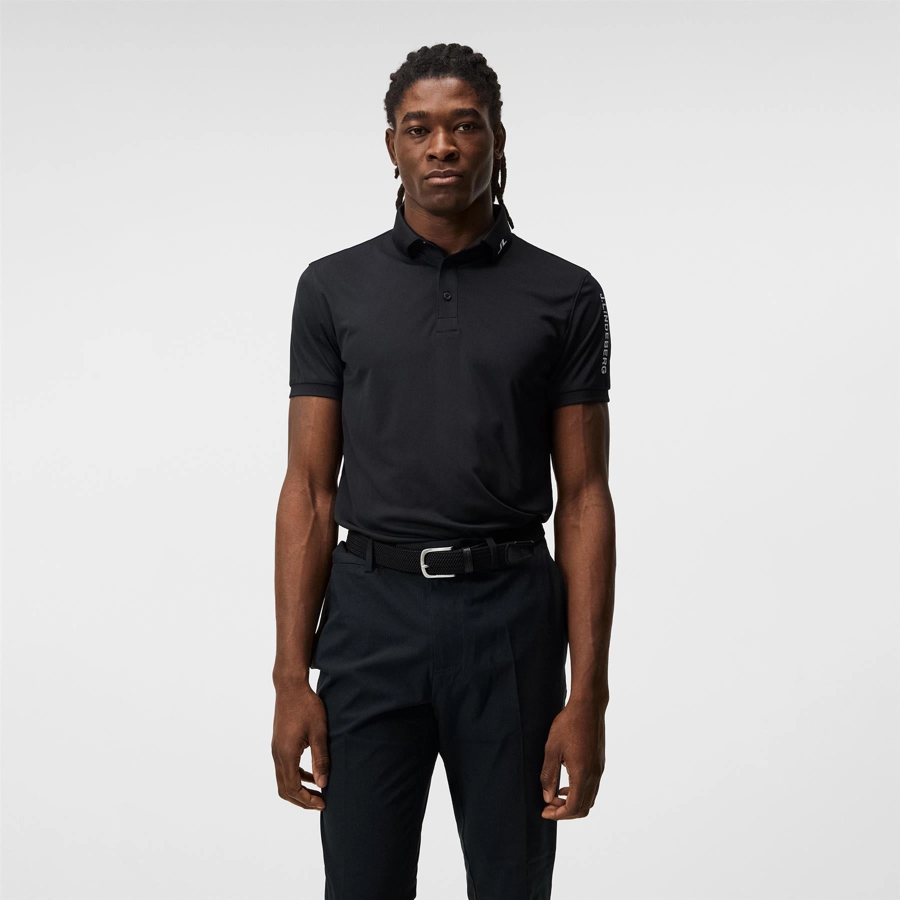 Tour Tech Regular Fit TX Jersey Polo Black Premium J.Lindeberg menswear
