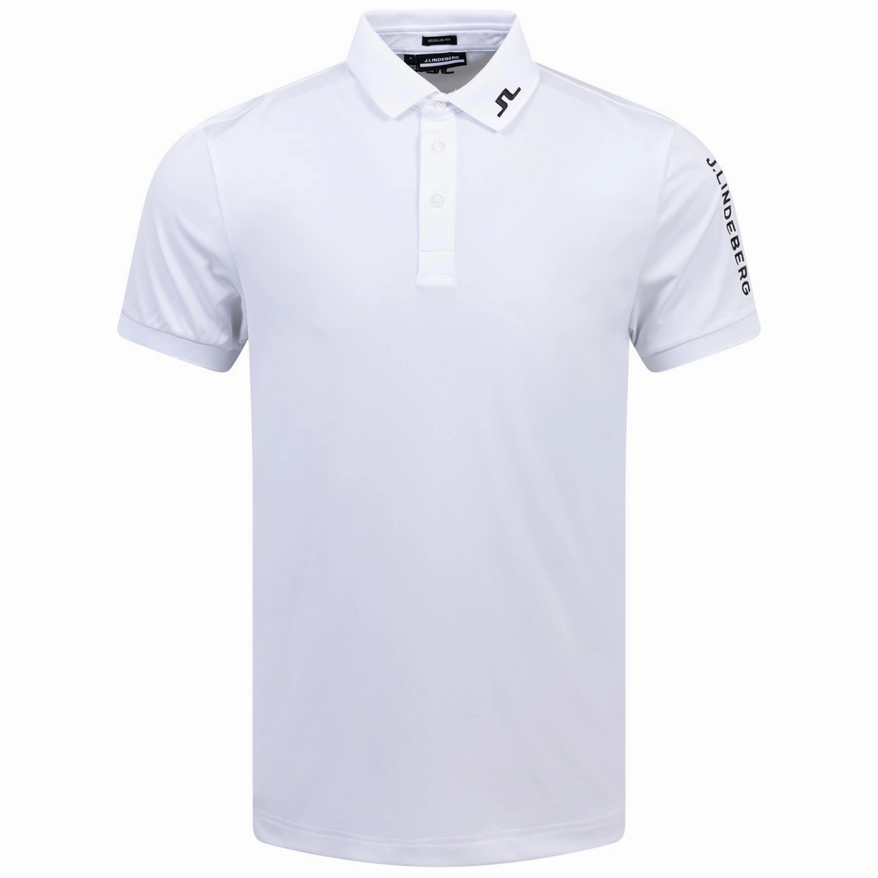 Tour Tech Regular Fit TX Jersey Polo White J.Lindeberg Golfwear for Men