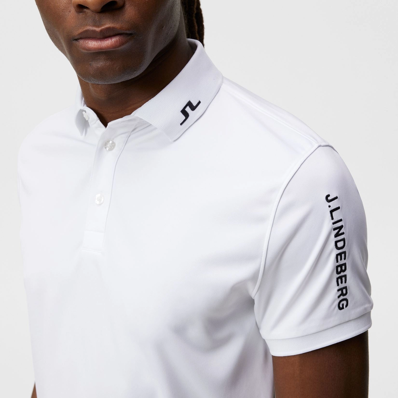 Tour Tech Regular Fit TX Jersey Polo White J.Lindeberg Golfwear for Men