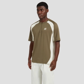Tour Zip Polo Olive Manors mens classic apparel