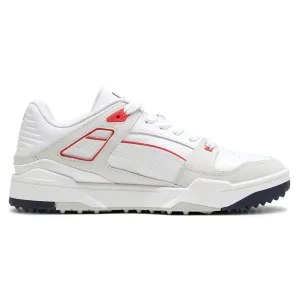 Footbed Sandals Trail Running Sneakers PUMA Slipstream G Spikeless Golf Shoes White/Deep Navy - 24 Men Casual Foam Sneakers Cool Street Shoes