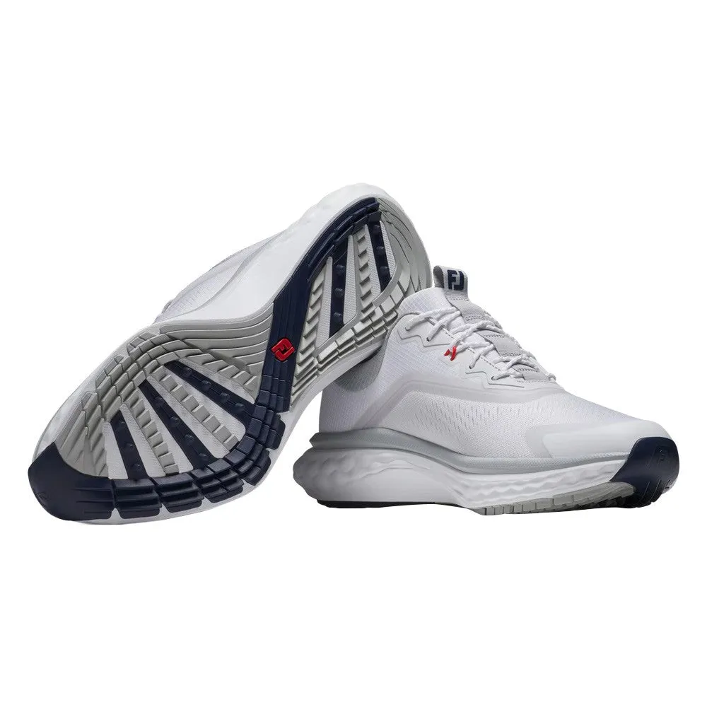 Eva Outsole Shoes FootJoy Quantum Spikeless Golf Shoes White/White/Gray - 25 Men Motion Control Shoes