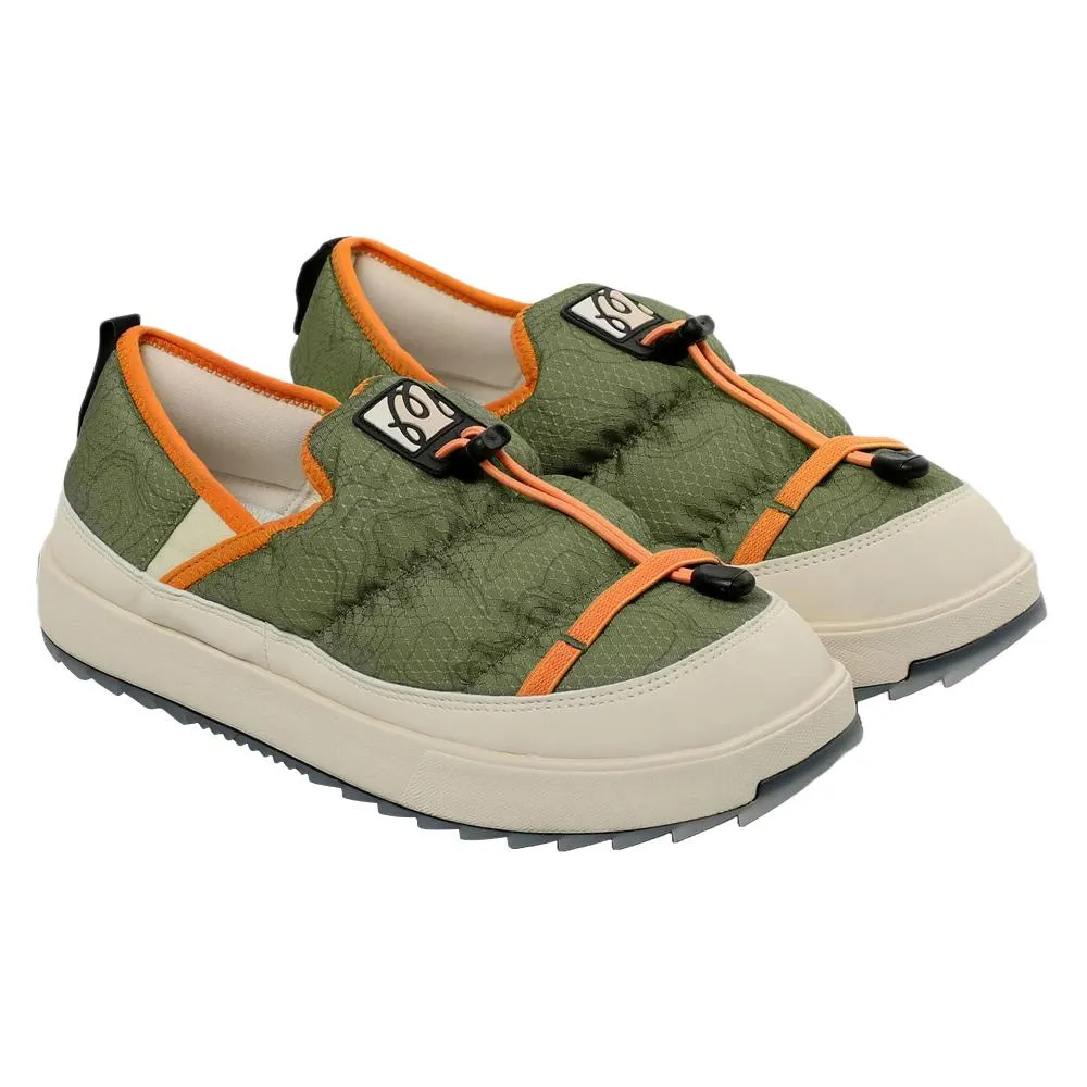 Futuristic Shoes, Slip Resistant Shoes, Modern Athletic Design Malbon Winter Vacay Spikeless Golf Shoes Olive - FW25 Men