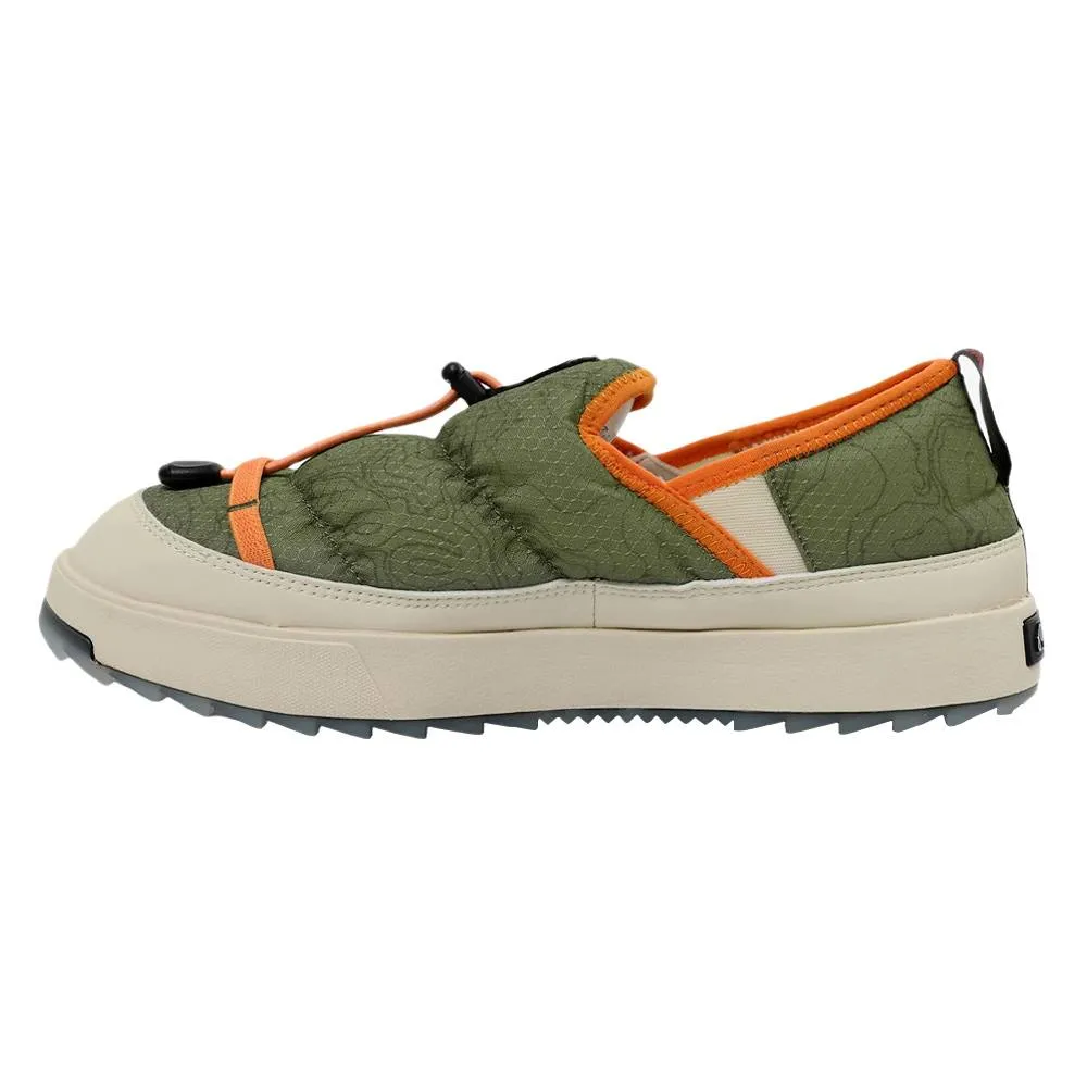 Neutral Tone Shoes Malbon Winter Vacay Spikeless Golf Shoes Olive - FW25 Men Fashion Sneakers