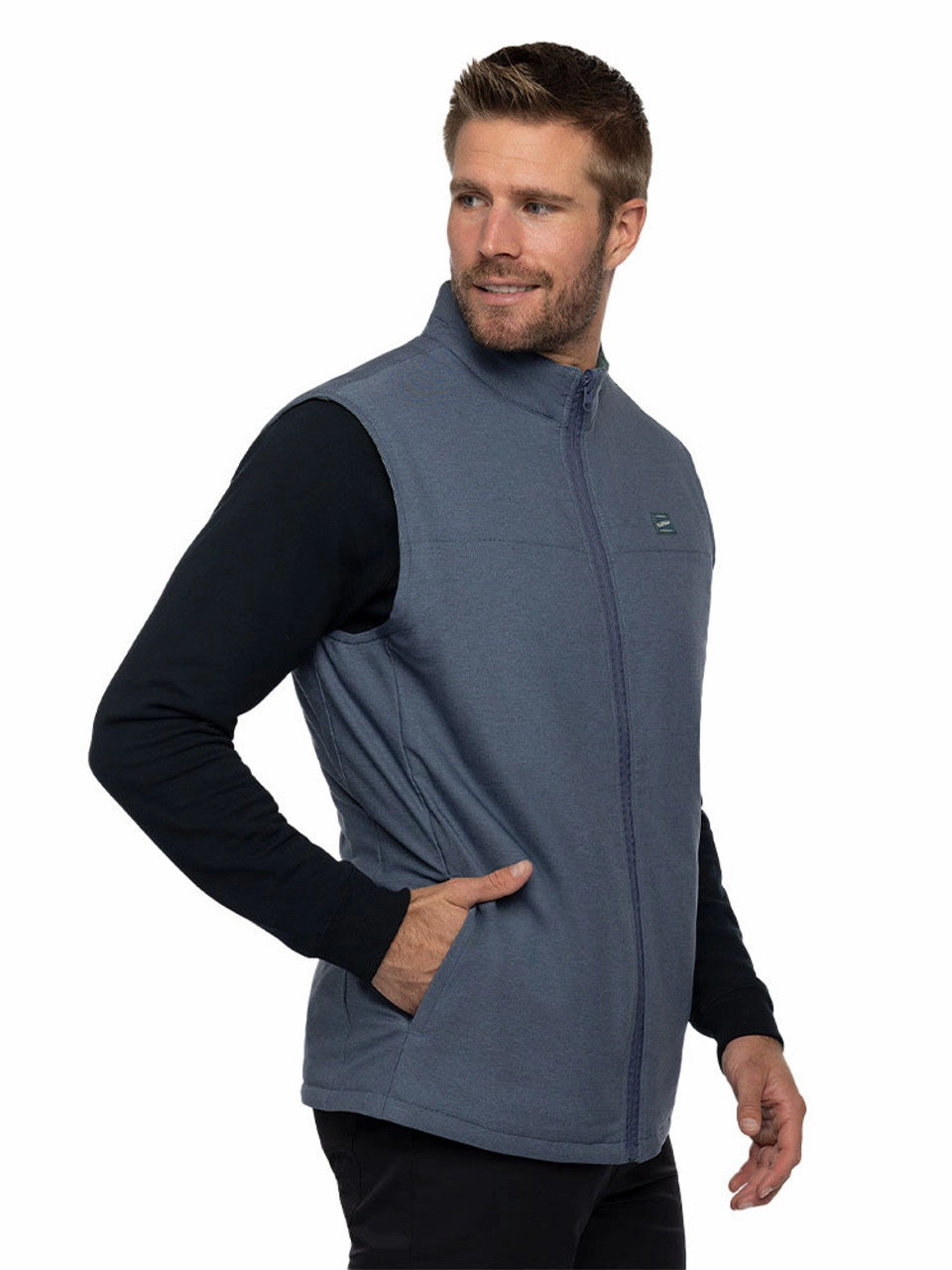 TRAVIS MATHEW CLEAR CUT JACKET VEST - INSIGNIA BLUE/VINTAGE Travis Mathew Men's Golf Apparel