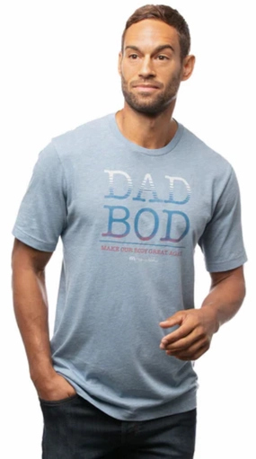 TRAVIS MATHEW DAD BOD T-SHIRT - HEATHER FEDERAL BLUE Travis Mathew men's golf apparel