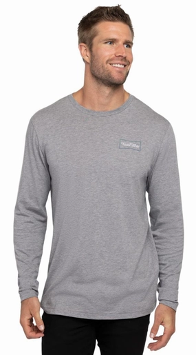 TRAVIS MATHEW LOOKOUT POINT LONG SLEEVE T-SHIRT - HEATHER GREY Travis Mathew men's golf apparel