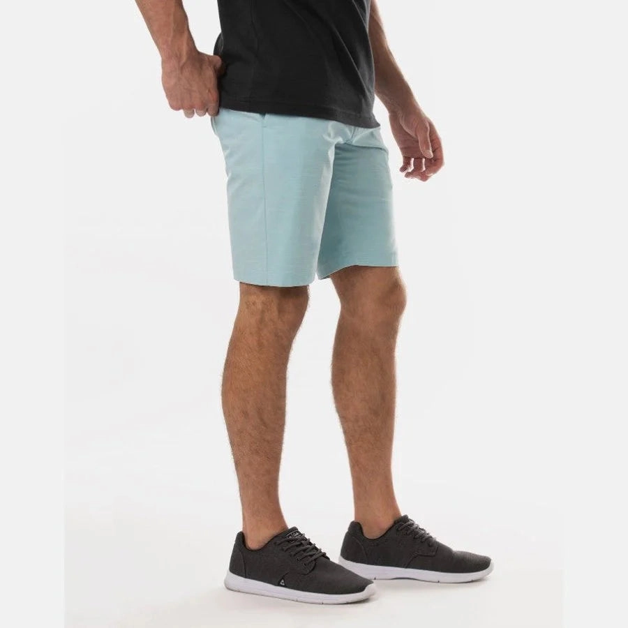 TRAVIS MATHEW MEN'S BECK SHORTS - HEATHER BERYL GREEN Travis Mathew Men's Golf Apparel