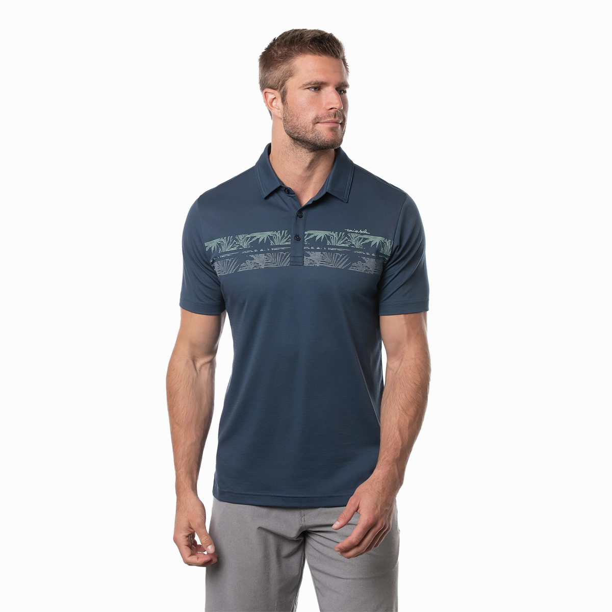 TRAVIS MATHEW MEN'S DROP ANCHOR POLO - INSIGNIA Travis Mathew men's golf apparel