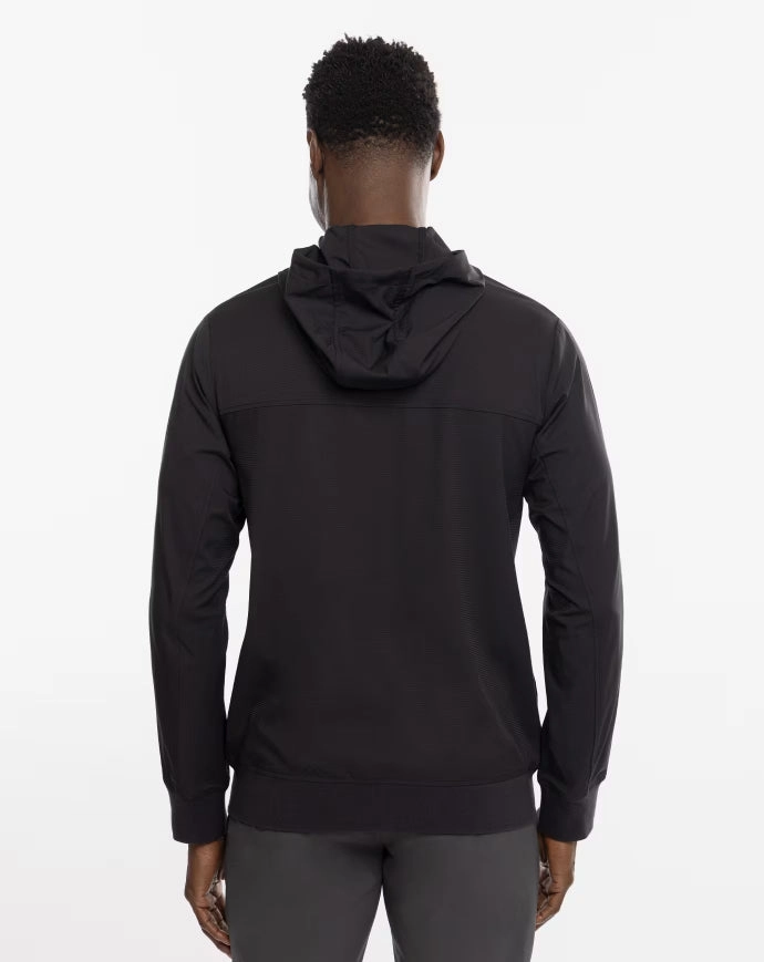 TRAVIS MATHEW MEN'S WANDERLUST FULL ZIP JACKET - BLACK Travis Mathew Men's Golf Apparel