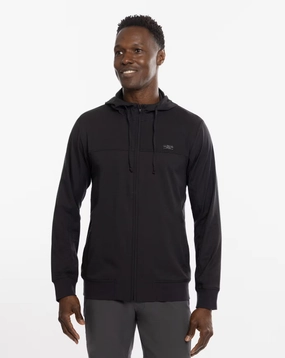 TRAVIS MATHEW MEN'S WANDERLUST FULL ZIP JACKET - BLACK Travis Mathew men's golf apparel