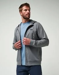 TRAVIS MATHEW MEN'S WANDERLUST FULL ZIP JACKET - QUIET SHADE Travis Mathew Men's Golf Apparel