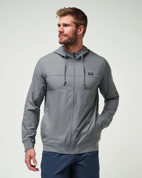 TRAVIS MATHEW MEN'S WANDERLUST FULL ZIP JACKET - QUIET SHADE Travis Mathew men's golf apparel
