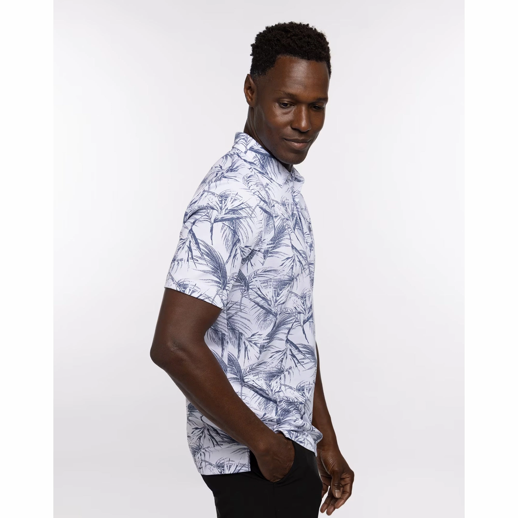 TRAVIS MATHEW MENS AROUND THE BAY POLO - WHITE Travis Mathew Men's Golf Apparel