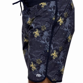 TRAVIS MATHEW MENS BECAN RUINS BOARDSHORT - HEATHER DRESS BLUES Travis Mathew men's golf apparel
